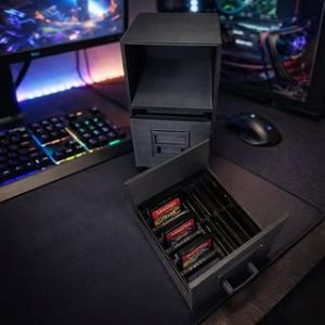 Handcrafted Nintendo Switch Game Black Crate Gaming Storage Organizer Shelf Custom Gaming Accessories Holder USA Made