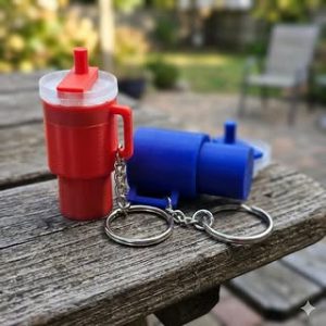 Mini Tumbler Pillbox Keychain – Stanley/Yeti Style Cup for Travel & Everyday Carry