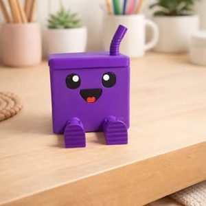Articulated Juice Box Desk Organizer - Fun & Functional Storage