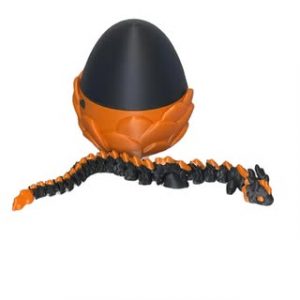 Poseable Kaida Dragon Orange And Grey Figurine with Hidden Baby Dragon Inside the Egg Included for a Magical Touch best toy